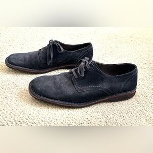 EUC Men’s size 11.5 Dark Gray Suede Oxford Derby Shoes John Varvatos USA